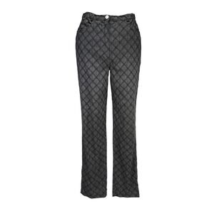 STEILMANN Diamond Chain Embroidered High Rise Straight Leg Gray Pants 8